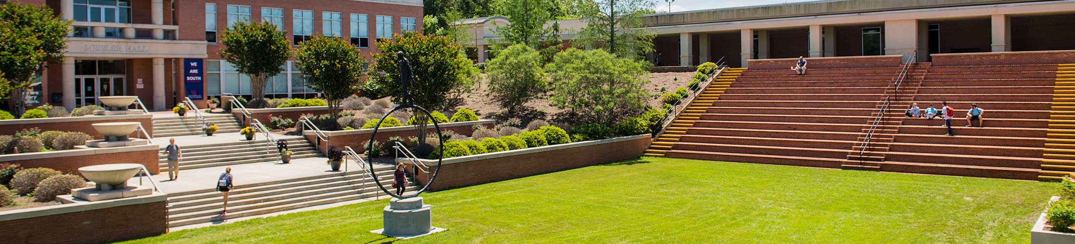 Lawn between student center and meisler hall