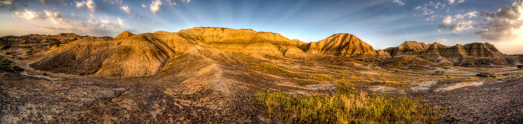 Scenic scene showing geology of the mountains.