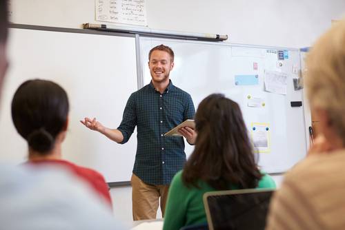 Young man teaching 