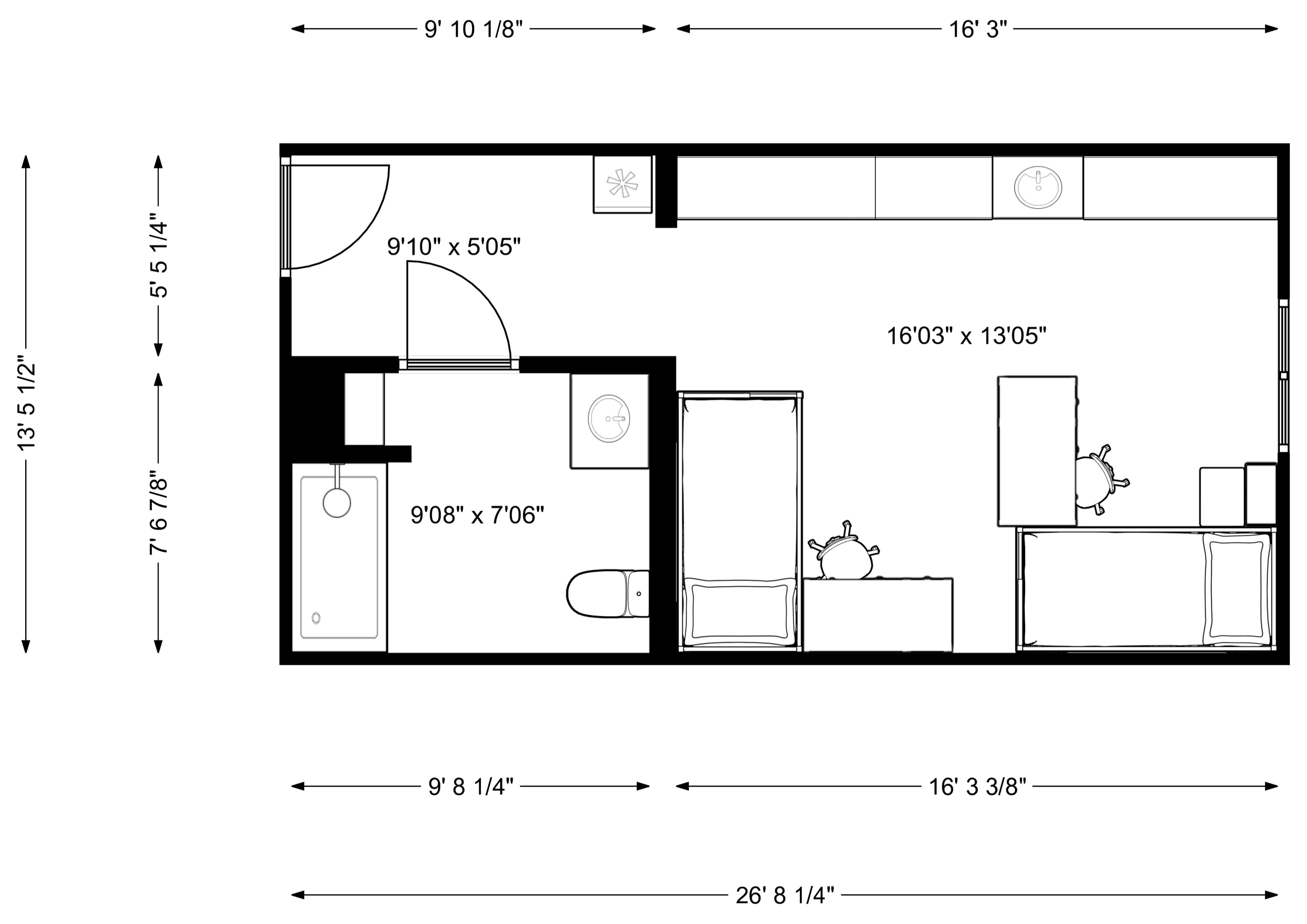 Azalea Room for 2 ADA