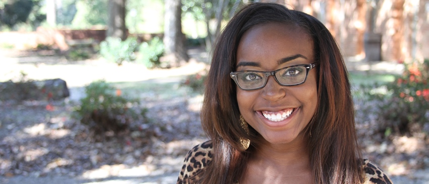 South Alabama student posing for photograph