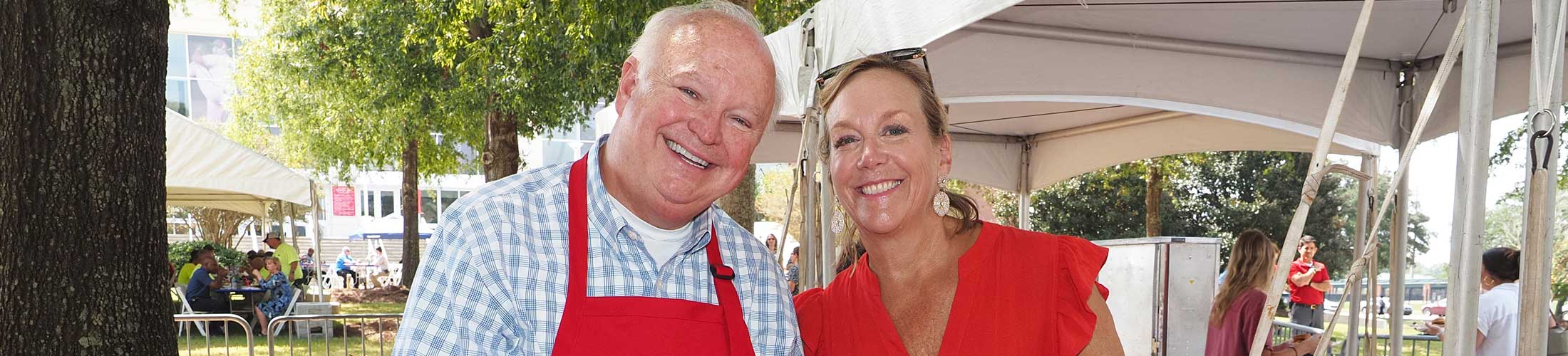 President Jo Bonner and wife Janee at employee appreciation day.